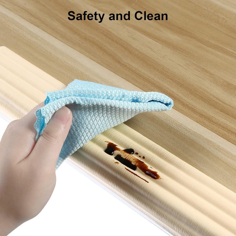 Dovesail Upgrade Baby Proofing Edge Corner Protector, 16.4ft Edge Guards Padding with 3M Adhesive, Extra-Wide Soft Rubber Foam Padding, Furniture,Sharp Edge Safety Corner Edge Bumper Guard- Beige - Image 5